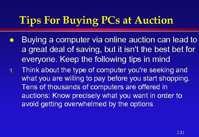 Tips For Buying PCs at Auction l Buying a computer via online auction can