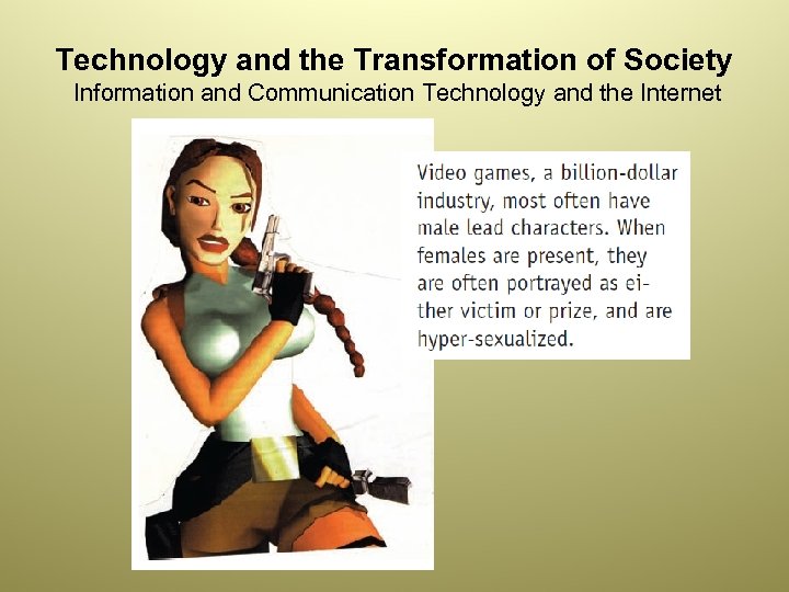 Technology and the Transformation of Society Information and Communication Technology and the Internet 