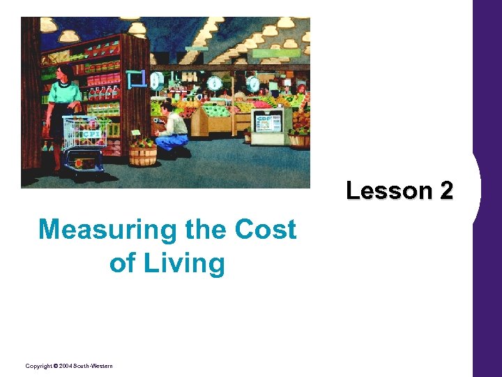 Lesson 2 Measuring the Cost of Living Copyright © 2004 South-Western 