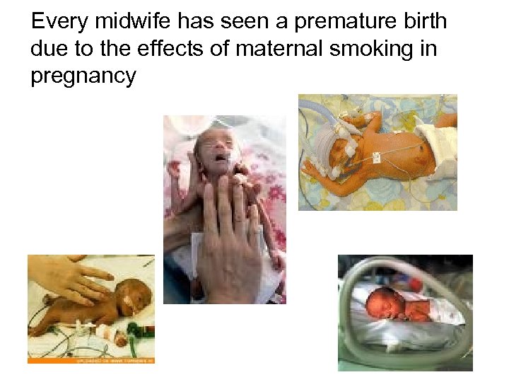 Every midwife has seen a premature birth due to the effects of maternal smoking