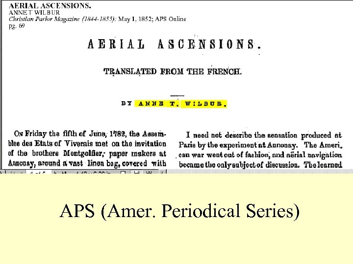APS (Amer. Periodical Series) 