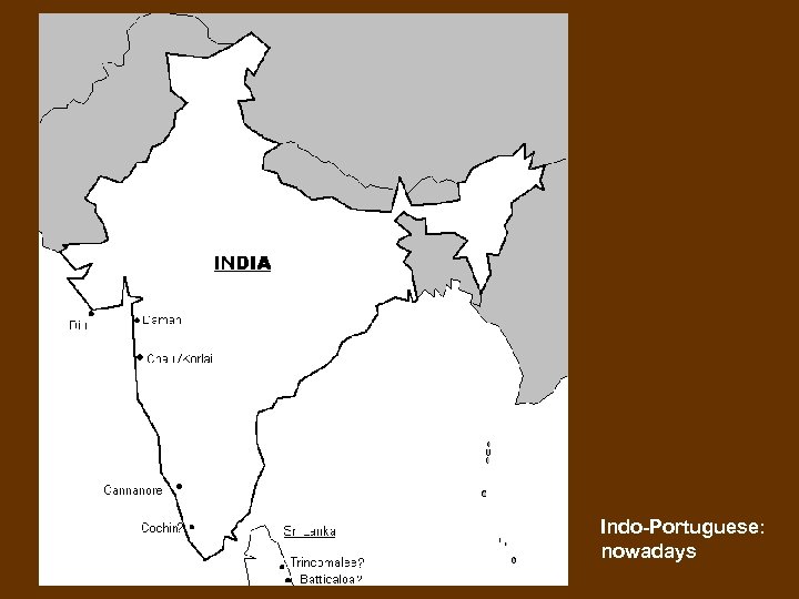 Indo-Portuguese: nowadays 