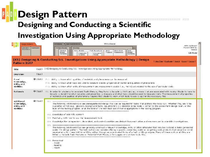 Design Pattern Designing and Conducting a Scientific Investigation Using Appropriate Methodology 