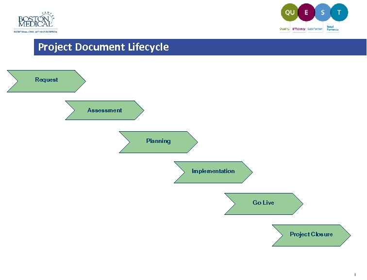 Project Document Lifecycle Request Assessment Planning Implementation Go Live Project Closure | 