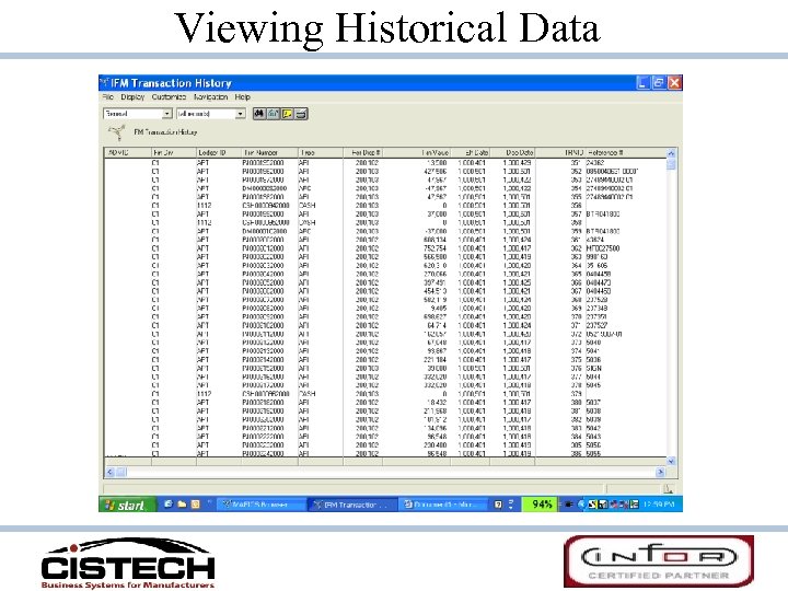 Viewing Historical Data 