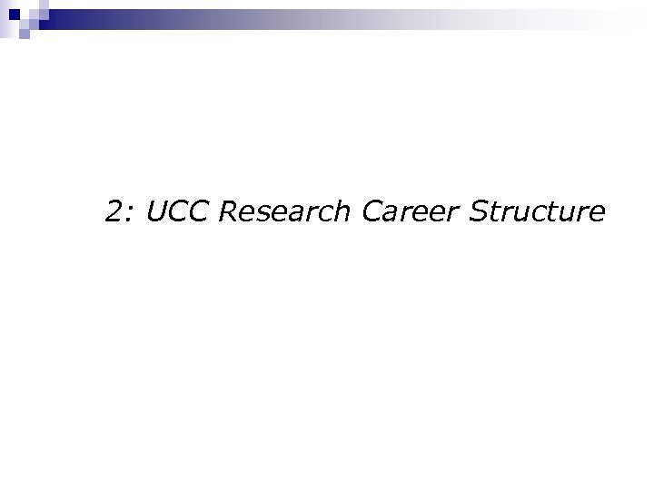 2: UCC Research Career Structure 