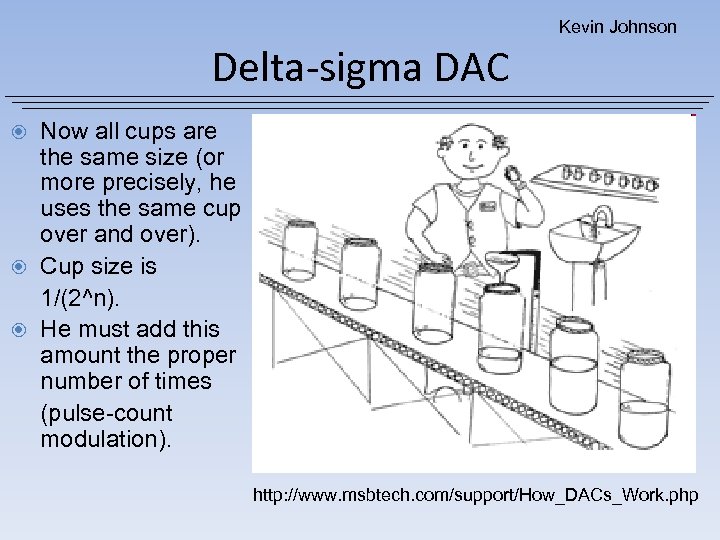 Kevin Johnson Delta-sigma DAC Now all cups are the same size (or more precisely,