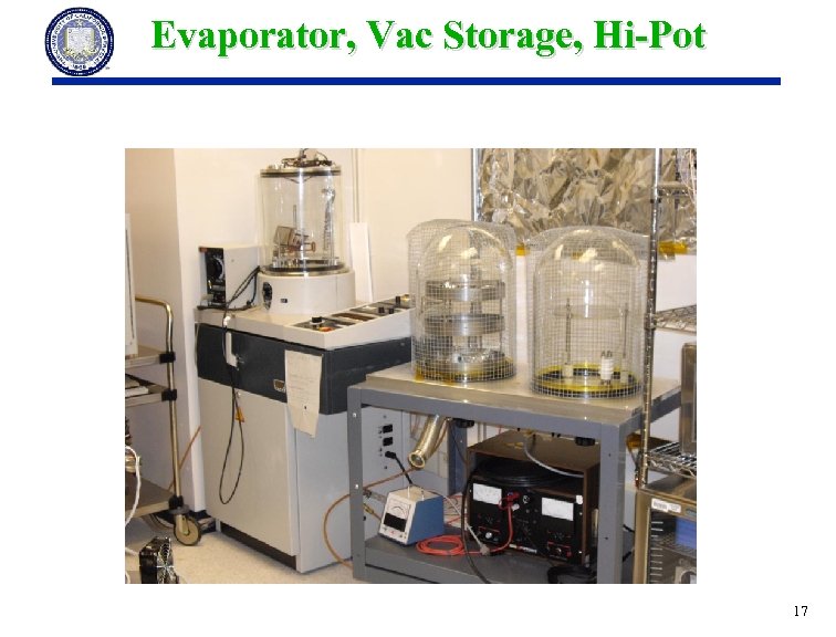 Evaporator, Vac Storage, Hi-Pot 17 