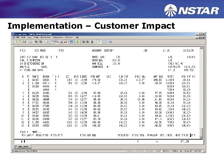Implementation – Customer Impact 