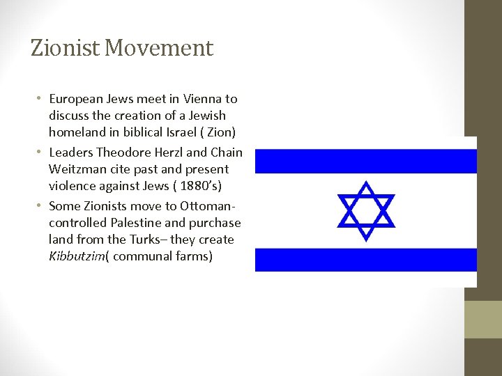 Zionist Movement • European Jews meet in Vienna to discuss the creation of a