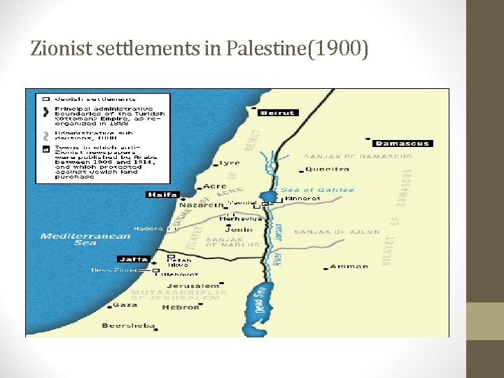 Zionist settlements in Palestine(1900) 