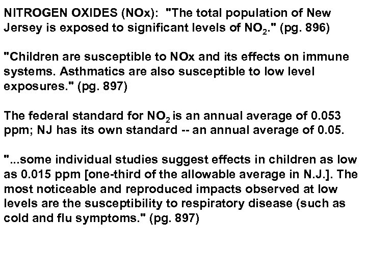 NITROGEN OXIDES (NOx): 