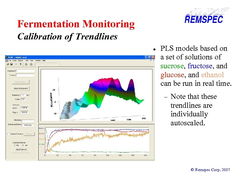 Fermentation Monitoring Calibration of Trendlines PLS models based on a set of solutions of