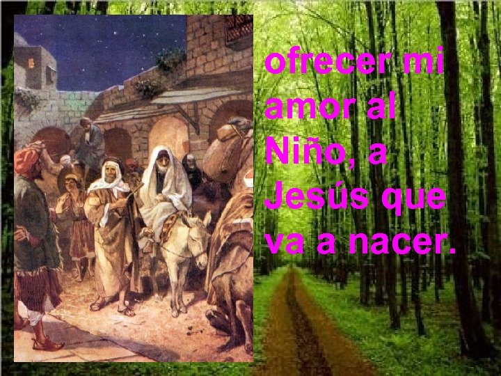 ofrecer mi amor al Niño, a Jesús que va a nacer. 
