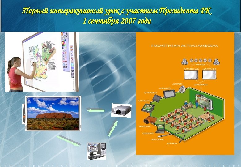 Первый интерактивный урок с участием Президента РК 1 сентября 2007 года 