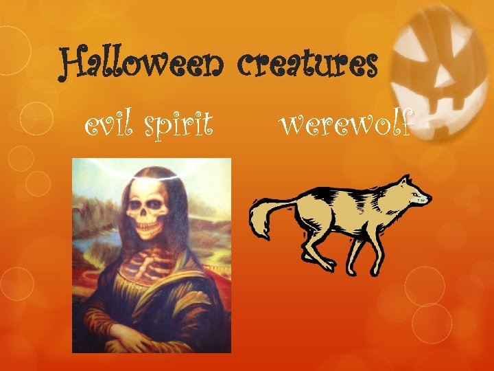 Halloween creatures evil spirit werewolf 
