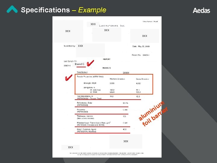 Specifications – Example XXX XXX XXX Brand C m iu r in rie m