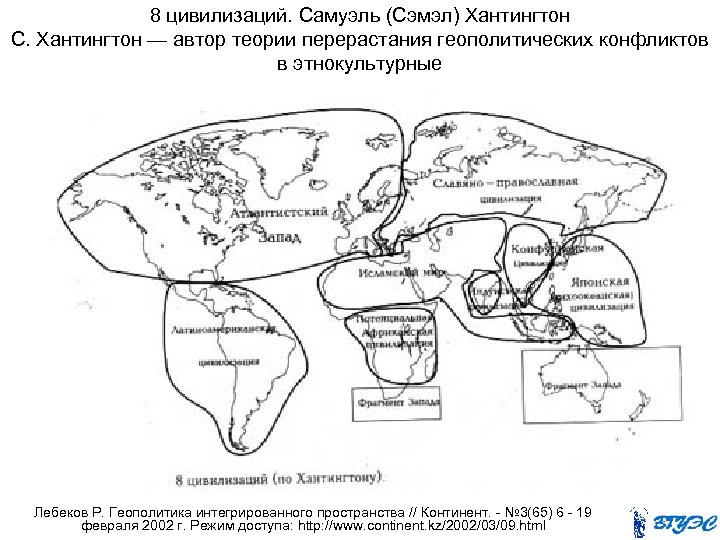8 цивилизаций. Самуэль (Сэмэл) Хантингтон С. Хантингтон — автор теории перерастания геополитических конфликтов в
