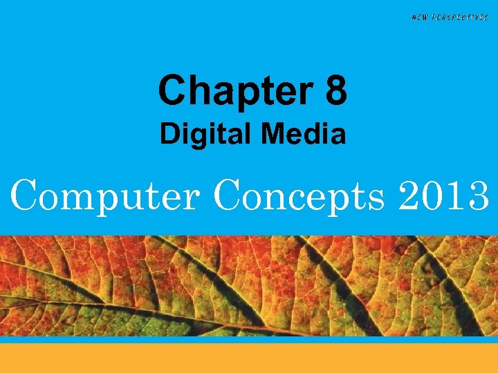 Chapter 8 Digital Media Computer Concepts 2013 