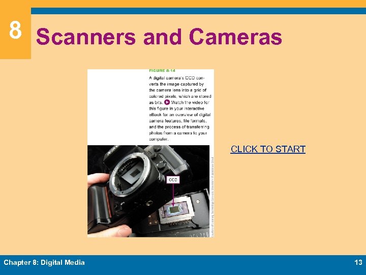 8 Scanners and Cameras CLICK TO START Chapter 8: Digital Media 13 