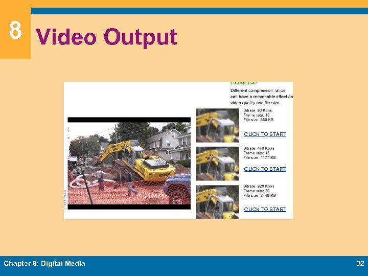 8 Video Output CLICK TO START Chapter 8: Digital Media 32 