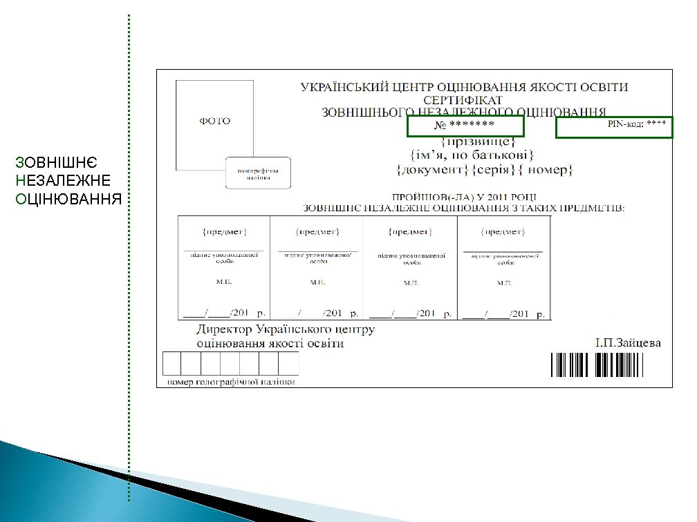 ЗОВНІШНЄ НЕЗАЛЕЖНЕ ОЦІНЮВАННЯ 