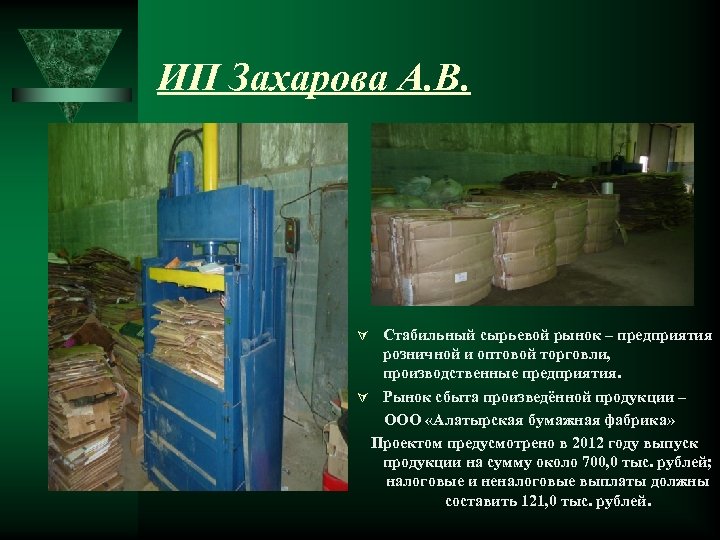 ИП Захарова А. В. Стабильный сырьевой рынок – предприятия розничной и оптовой торговли, производственные