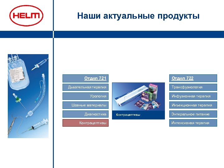 Наши актуальные продукты Отдел 722 Отдел 721 Дыхательная терапия Трансфузиология Инфузионная терапия Урология Инъекционная