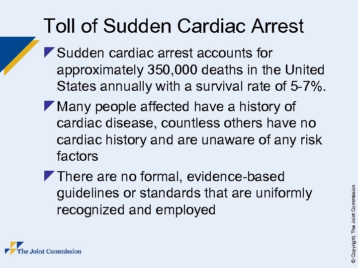z Sudden cardiac arrest accounts for approximately 350, 000 deaths in the United States
