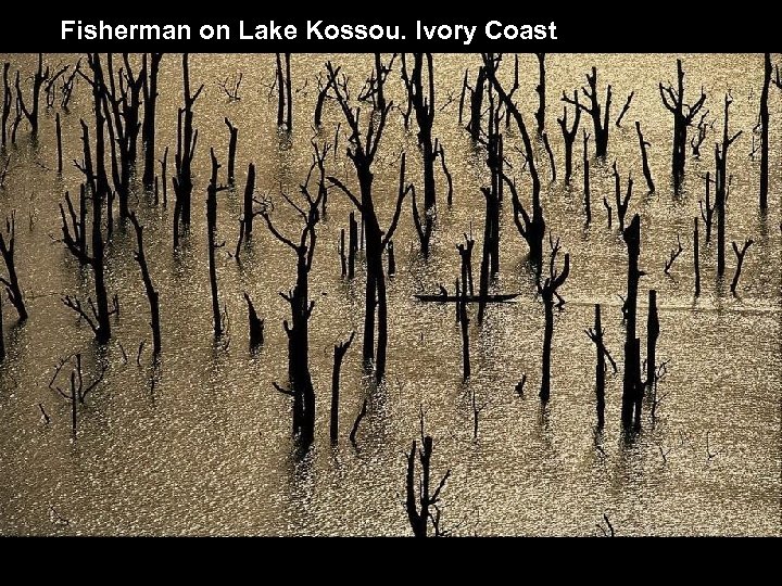 Fisherman on Lake Kossou. Ivory Coast 