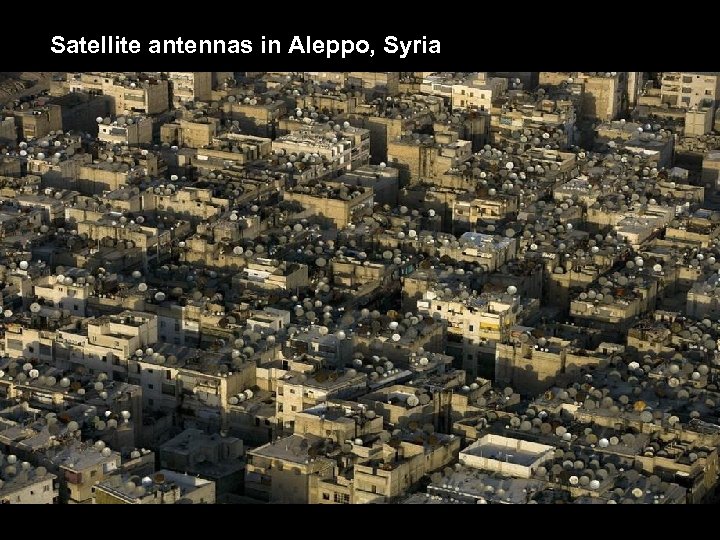 Satellite antennas in Aleppo, Syria 