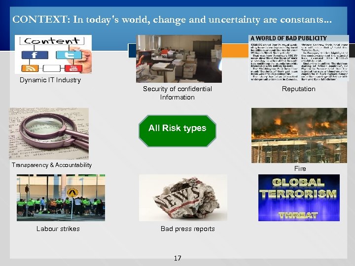 CONTEXT: In today's world, change and uncertainty are constants. . . Dynamic IT Industry