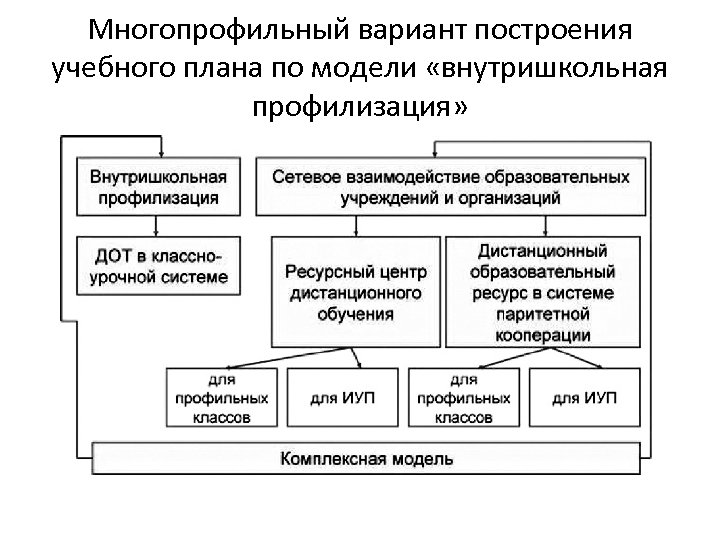 Многопрофильный вариант построения учебного плана по модели «внутришкольная профилизация» 