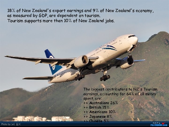 18% of New Zealand's export earnings and 9% of New Zealand's economy, as measured