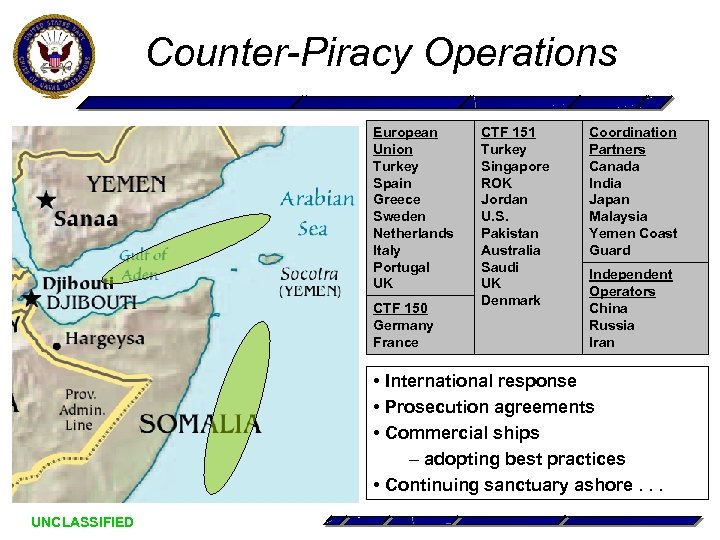 Counter-Piracy Operations European Union Turkey Spain Greece Sweden Netherlands Italy Portugal UK CTF 150