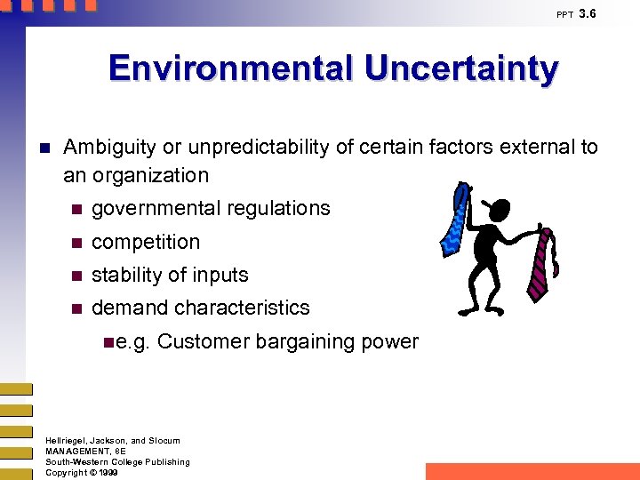PPT 3. 6 Environmental Uncertainty n Ambiguity or unpredictability of certain factors external to