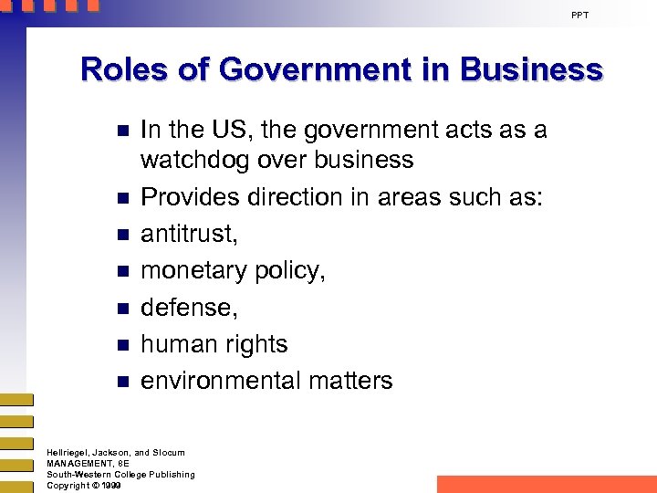PPT Roles of Government in Business n n n n In the US, the
