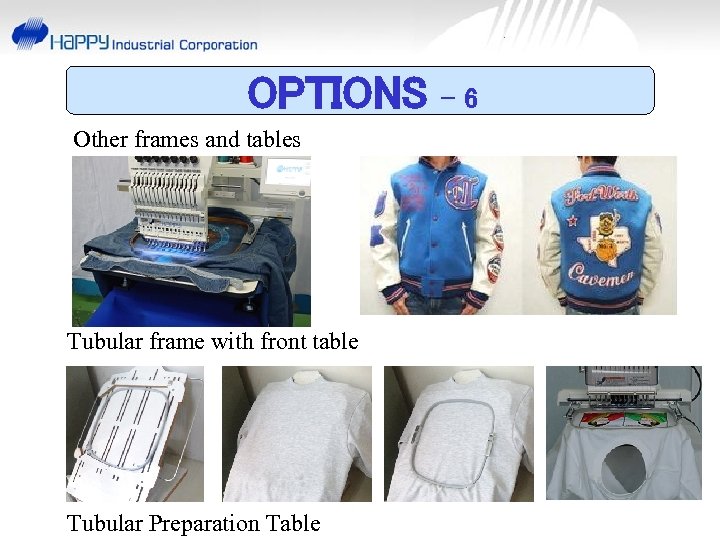 OPTIONS Other frames and tables Tubular frame with front table Tubular Preparation Table -6