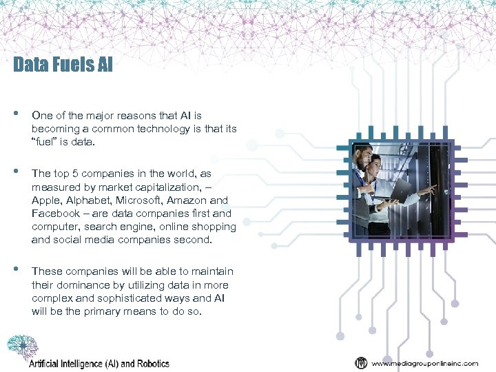 Data Fuels AI • One of the major reasons that AI is becoming a