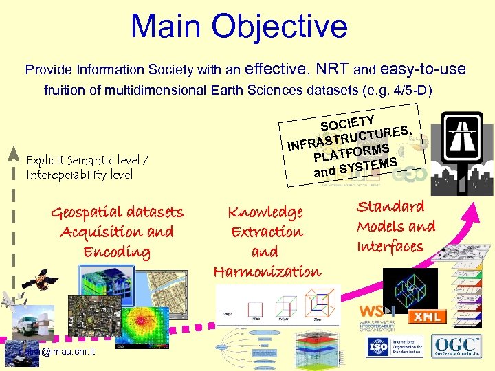 Main Objective Provide Information Society with an effective, NRT and easy-to-use fruition of multidimensional