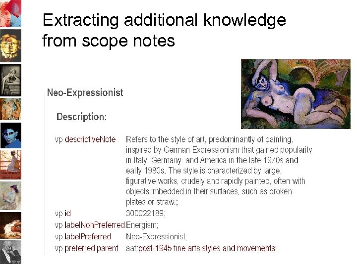 Extracting additional knowledge from scope notes 