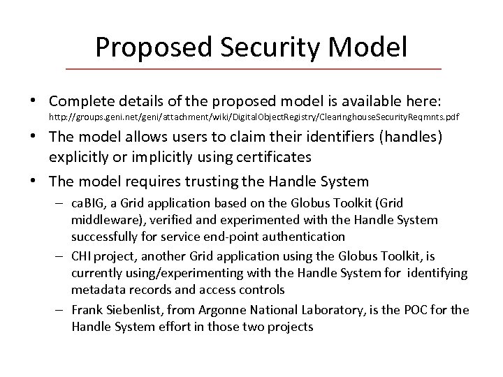 Proposed Security Model • Complete details of the proposed model is available here: http: