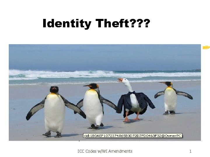 Identity Theft? ? ? ICC Codes w/WI Amendments 1 