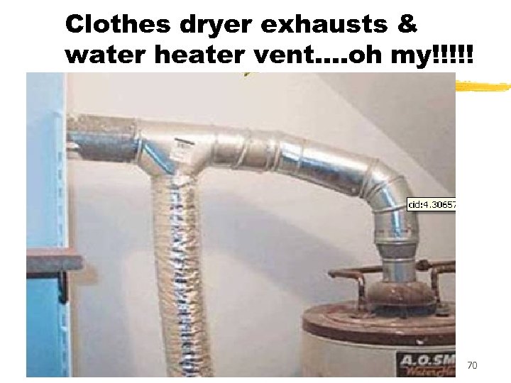 Clothes dryer exhausts & water heater vent…. oh my!!!!! ICC Codes w/WI Amendments 70