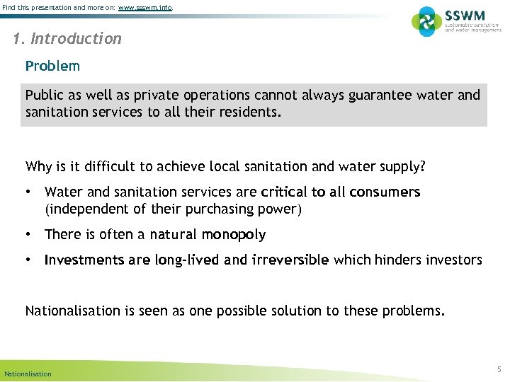 Find this presentation and more on: www. ssswm. info. 1. Introduction Problem Public as