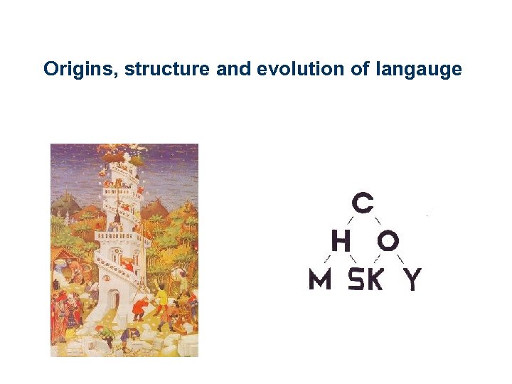 Origins, structure and evolution of langauge 