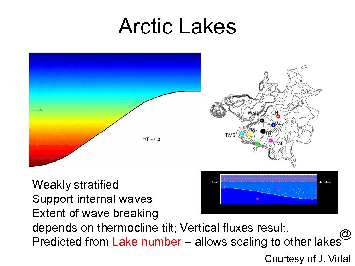 Arctic Lakes Weakly stratified Support internal waves Extent of wave breaking depends on thermocline