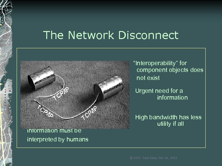 The Network Disconnect “Interoperability” for component objects does not exist common language information must