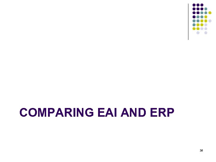 COMPARING EAI AND ERP 38 