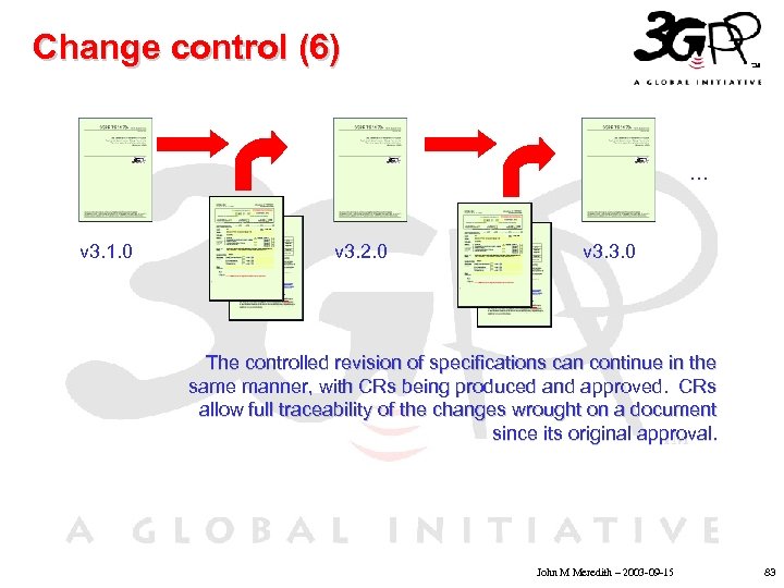 Change control (6) … • Click to edit Master text styles • v 3.